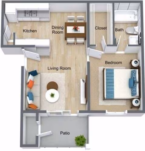 Unit 1-119 floor plan